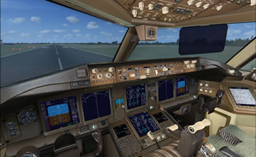 airplane simulator cockpit